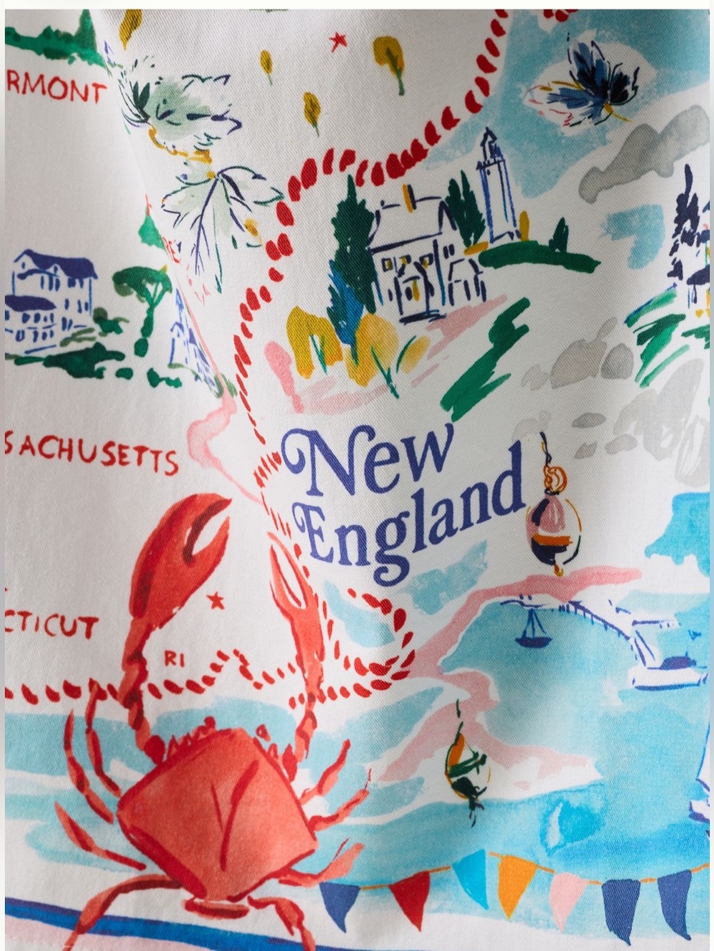 Anthropologie Coastal Summer New England Dish Towel